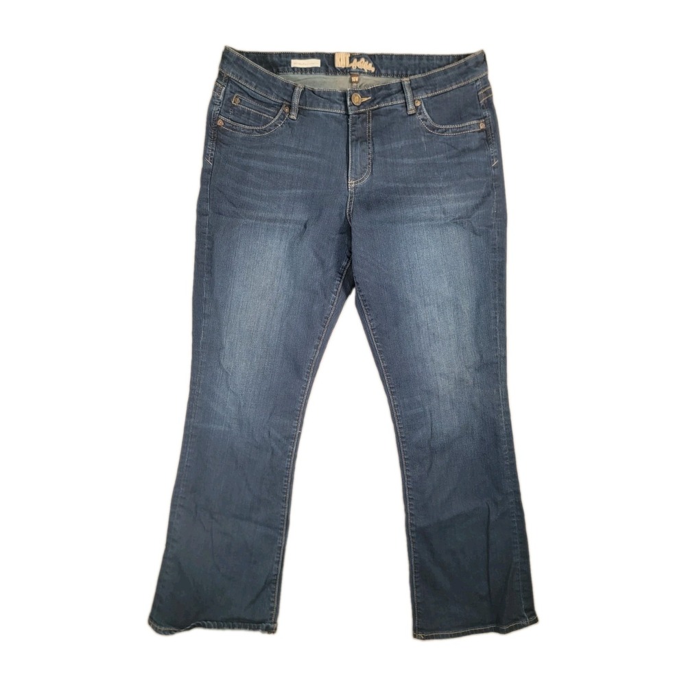 KUT from the Kloth Michelle Bootcut Jeans 16W Flap Pocket Stretch Western Boho